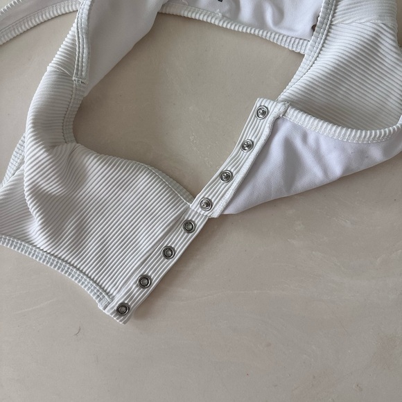 White Ribbed Bralette - Picture 3 of 4